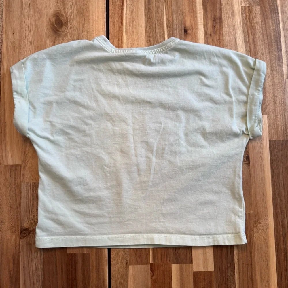 Zara‎ Kids Ice Cold Lemonade Graphic T-Shirt Mint Green Size 8-9 130cm